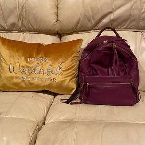 Purple Charming Charlie backpack with detachable wristlet